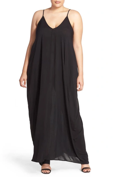 Shop Elan Cover-up Maxi Dress In Black