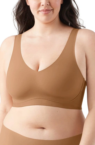 Shop True & Co. True Body Lift V-neck Full Cup Soft Form Band Bra In Bronzed