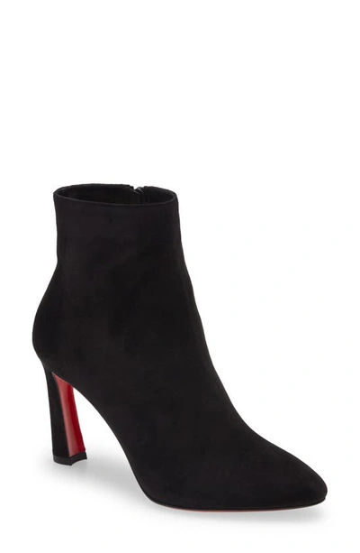 Christian Louboutin So Eleonor 85 Suede Bootie, 36.5 / Black