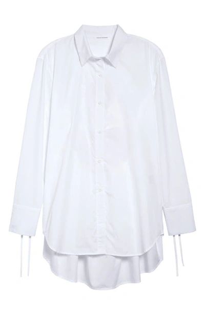 Shop Cecilie Bahnsen Jushn Cutout Cotton Shirt In Optic White