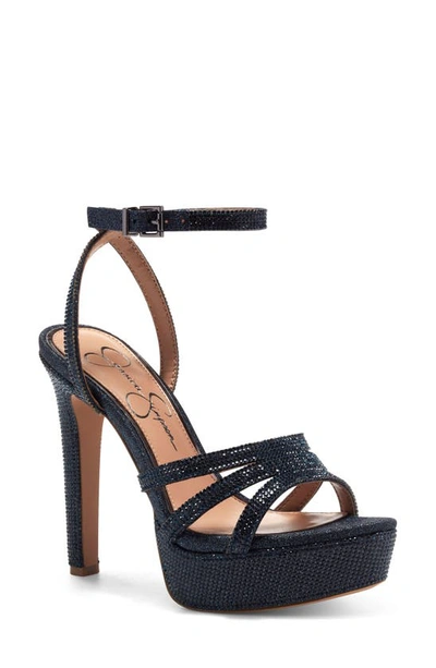 Shop Jessica Simpson Balina Platform Sandal In Dark Royal