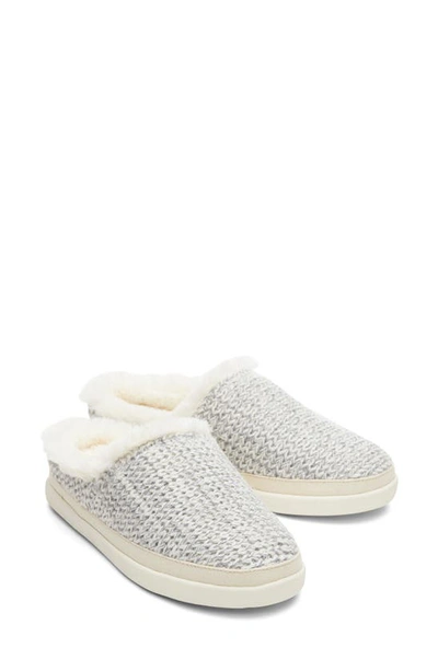 Shop Toms Faux Fur Lined Slipper In White