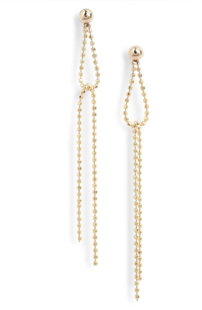 Shop Poppy Finch Ball Chain Drop Earrings In 14k Yellow Gold