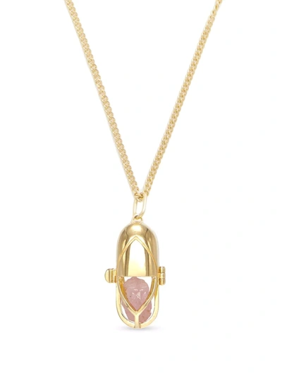 Shop Capsule Eleven Capsule Crystal Quartz Pendant Necklace In Gold