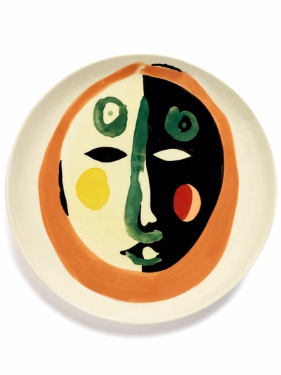 Shop Serax Feast Face 1 Plate (22cm) In Multicolour
