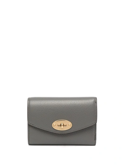 Shop Mulberry Darley Folded Small Wallet In Grey