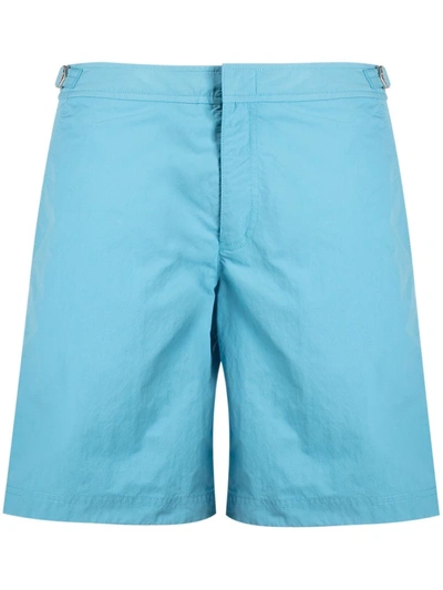 Shop Orlebar Brown Dane Buckle-detail Swim Shorts In Blue