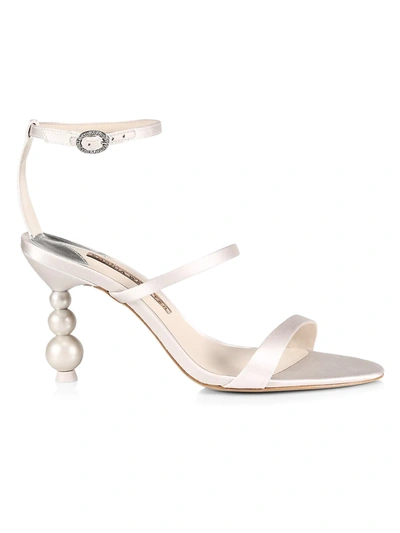 Shop Sophia Webster Women's Rosalind Pearl Mid-heel Sandals In Ivory Pearl