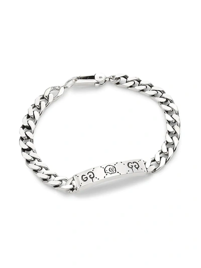 Shop Gucci Ghost Sterling Silver Chain Bracelet