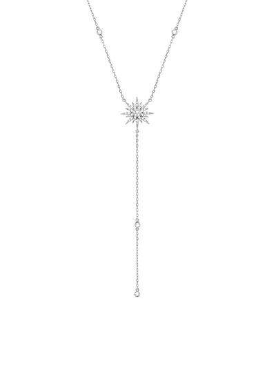 Shop Djula Women's Soleil 18k White Gold & Diamond Sun Y Necklace