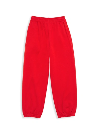 Shop Balenciaga Little Kid's & Kid's Fleece Joggers In Cardinal Red