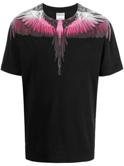 Shop Marcelo Burlon County Of Milan Wings-print Short-sleeve T-shirt In Schwarz