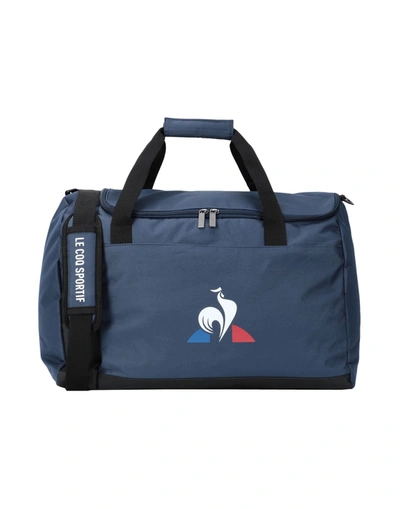 Shop Le Coq Sportif Duffel Bags In Blue