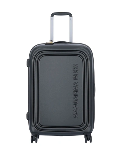 Shop Mandarina Duck Wheeled Luggage In Black