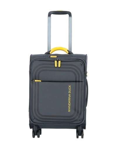 Shop Mandarina Duck Wheeled Luggage In Steel Grey