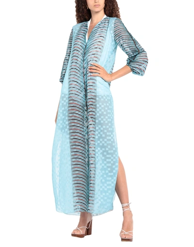 Shop Agogoa Cover-ups In Sky Blue