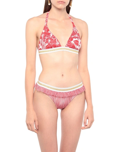 Shop Agogoa Woman Bikini Red Size S Polyamide, Elastane
