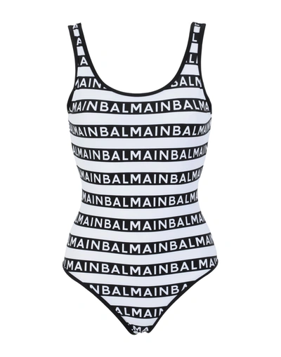 Shop Balmain Woman One-piece Swimsuit Black Size 2 Polyamide, Elastane