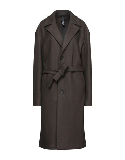 Shop Hevo Coats In Dark Brown
