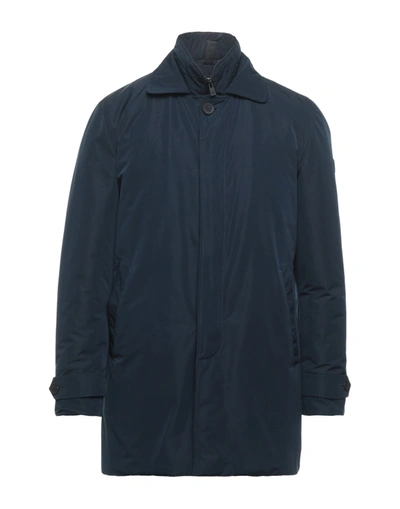 Shop Double Eight Coats In Dark Blue