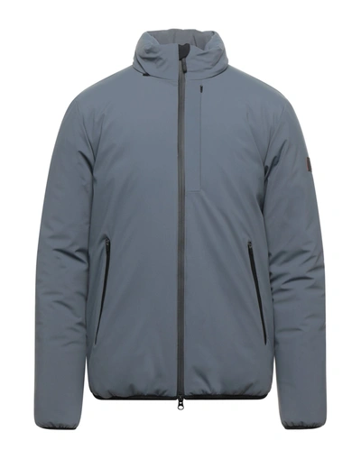Shop Ea7 Man Jacket Grey Size Xxs Polyamide, Elastane, Polyester