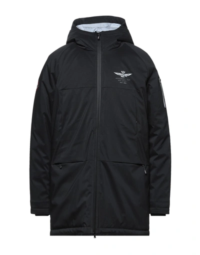 Shop Aeronautica Militare Coats In Black
