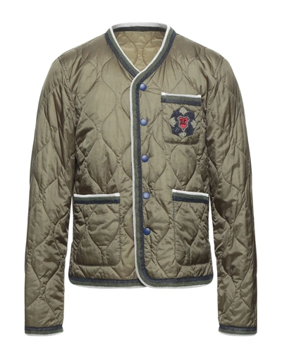 Shop Ermanno Scervino Down Jackets In Military Green