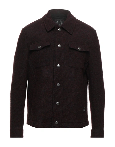 Shop T-jacket By Tonello Jackets In Maroon