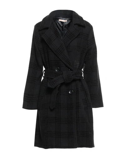 Shop Paola Prata Coats In Black