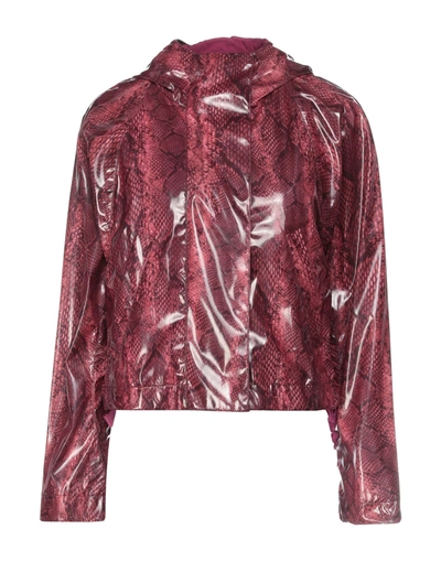 Shop Pinko Woman Jacket Deep Purple Size 8 Polyester, Polyurethane Coated