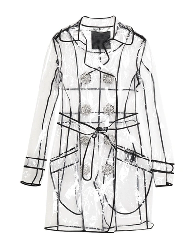 Shop Philipp Plein Woman Overcoat & Trench Coat Transparent Size M Polyurethane