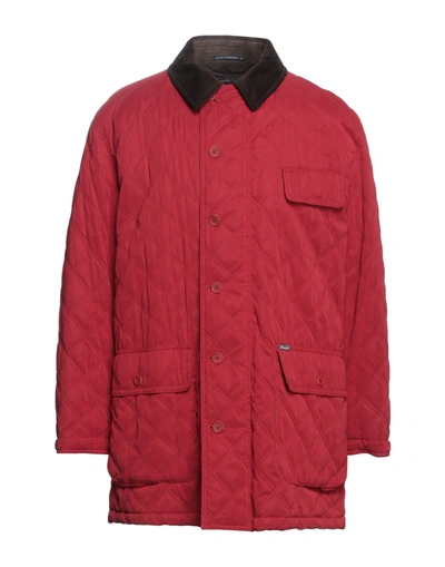 Shop Façonnable Down Jackets In Red