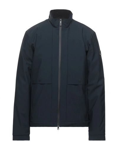 Shop Ea7 Jackets In Dark Blue