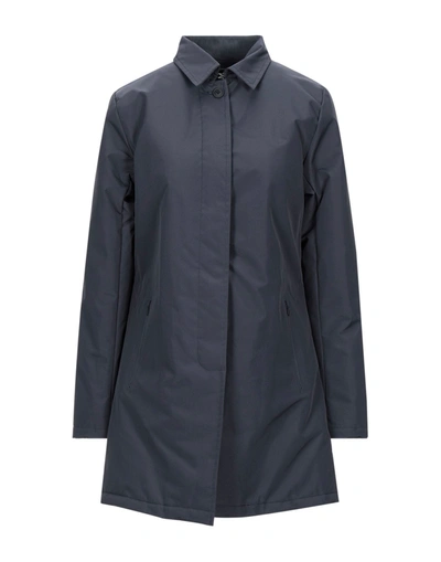 Shop Homeward Clothes Woman Overcoat & Trench Coat Midnight Blue Size L Polyester