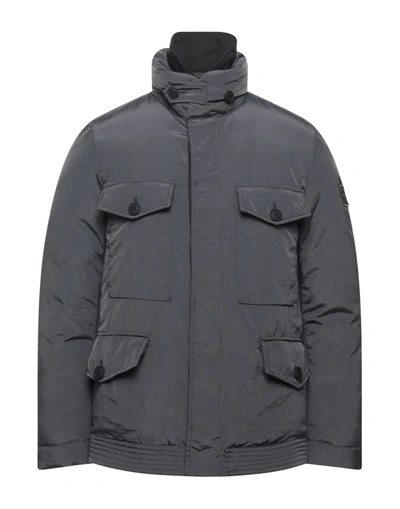 Shop Dekker Man Down Jacket Steel Grey Size Xl Polyamide