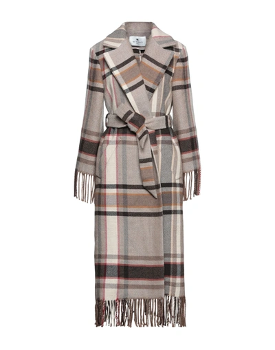 Shop Etro Woman Coat Beige Size 12 Wool