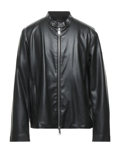 Shop Armani Exchange Man Jacket Black Size S Polyester, Polyurethane