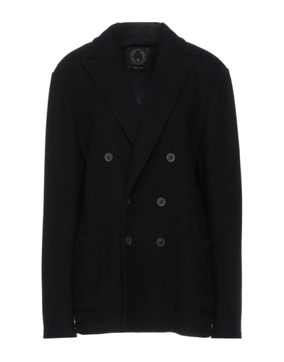 Shop T-jacket By Tonello Coats In Black