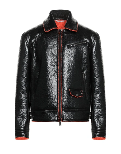 Shop Valentino Garavani Man Jacket Black Size 38 Polyester, Polyurethane
