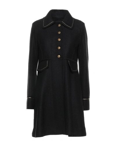 Shop High Woman Coat Black Size 8 Cotton, Virgin Wool
