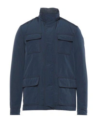 Shop Pal Zileri Man Jacket Midnight Blue Size 48 Polyamide