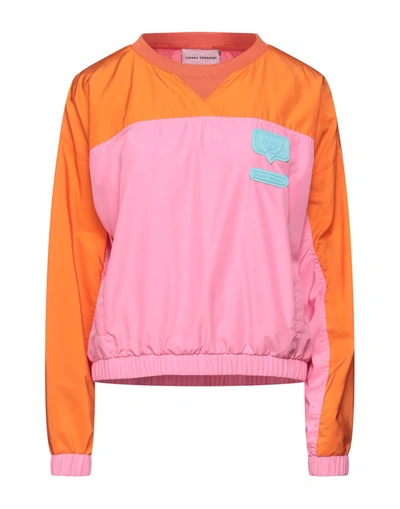 Shop Chiara Ferragni Woman Jacket Pink Size Xs Polyester