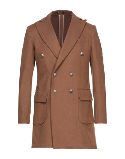 Shop Eredi Del Duca Man Coat Brown Size 38 Virgin Wool, Nylon, Cashmere