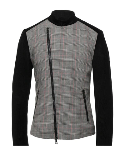 Shop Tom Rebl Man Jacket Black Size 42 Wool, Viscose, Polyester, Cotton, Elastane
