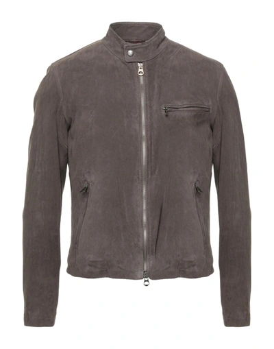 Shop Stewart Man Jacket Grey Size 3xl Soft Leather