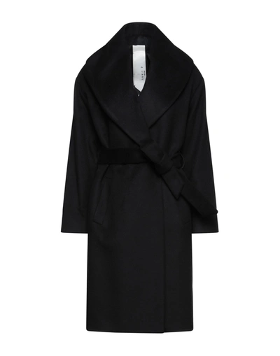 Shop Annie P . Woman Coat Black Size 12 Virgin Wool, Polyamide, Cashmere