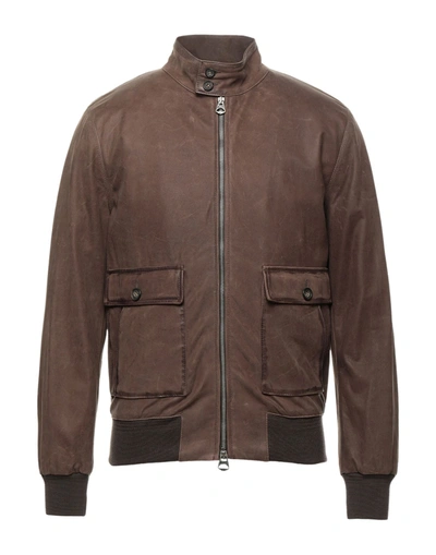 Shop Stewart Man Jacket Brown Size 3xl Soft Leather