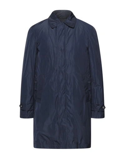 Shop Add Man Overcoat Midnight Blue Size 46 Polyester, Polyamide