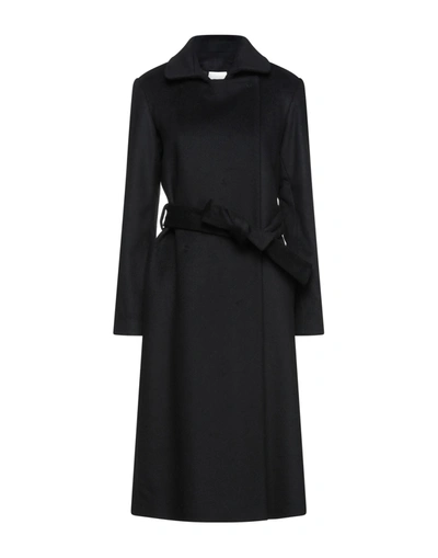 Shop Annie P . Woman Coat Black Size 4 Virgin Wool, Polyamide, Cashmere