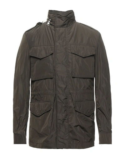 Shop Add Man Jacket Khaki Size 44 Polyester In Beige